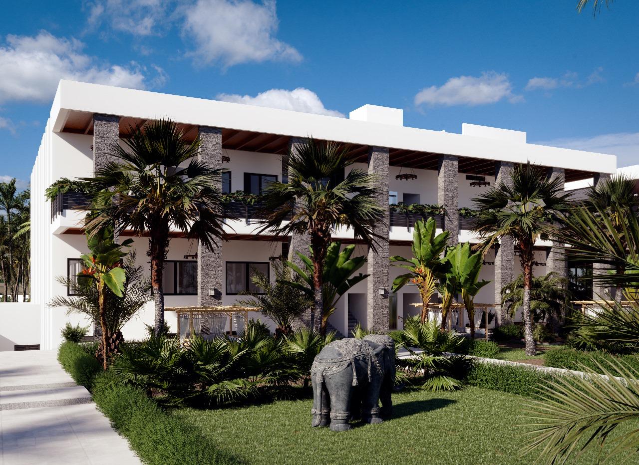Jardín y Palmeras